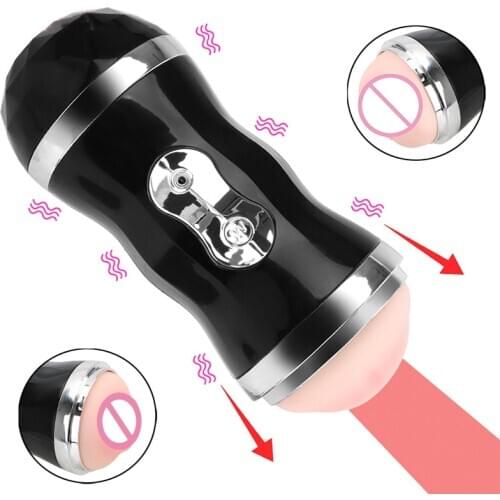Male Masturbation Cup Vagina Vibrator Automatic Masturbator Real Vagina Mouth Realistic Heating Suction Cup Sex Toy For Man