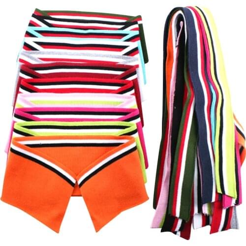 One Set ( 1pc of Cuff+Collar) Yarn Dyed Strip cotton fabric for DIY elastic collar cuffs hem bottom collar thread mouth Material