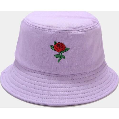 Modern Unisex Bucket Hat Hiking Climbing Hunting Fishing Outdoor Protection Rose Print Caps Mens Womens Summer Sun Hat
