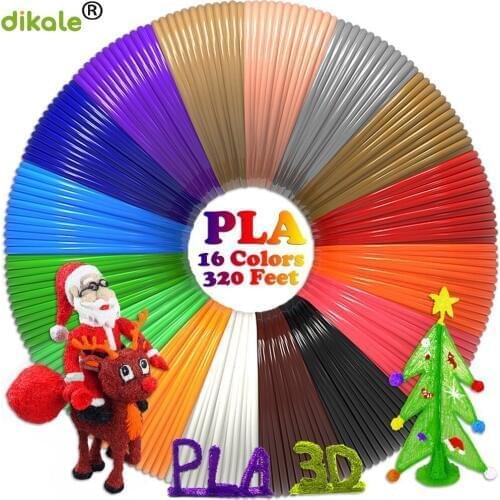 Dikale 16 colors/set 3D Printing Pen Filament PLA 1.75mm Plastic Modeling Stereoscopic for 3D Drawing Printer Pen