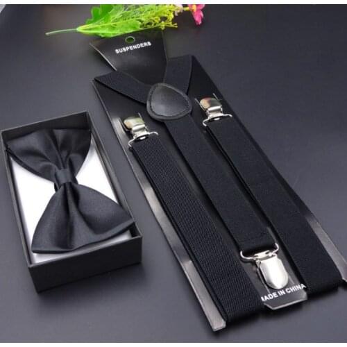 Red Bow Tie Suspenders for Men Suspensorio Women Mens Braces for Trousers Navy Erkek Jartiyer Szelki Do Spodni