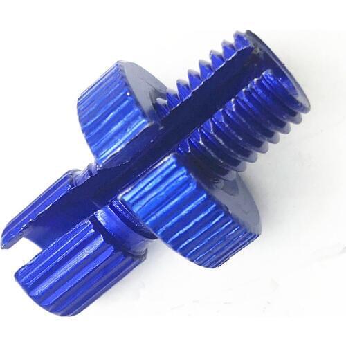 Blue Motor Bike M10 10mm Clutch Lever Cable Adjuster Kit Bolt Lock Nut YZF Ninja