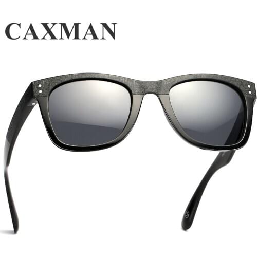 CAXMAN Tr90 Polarized Sunglasses for Men Women Square Frame Driving Sun Glasses Classic Retro Style