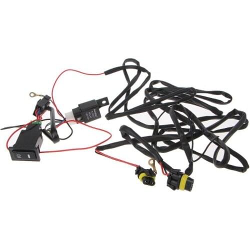 Universal 12V 40A Relay Wiring Harness With On/Off Switch Kit For Car LED Fog Light