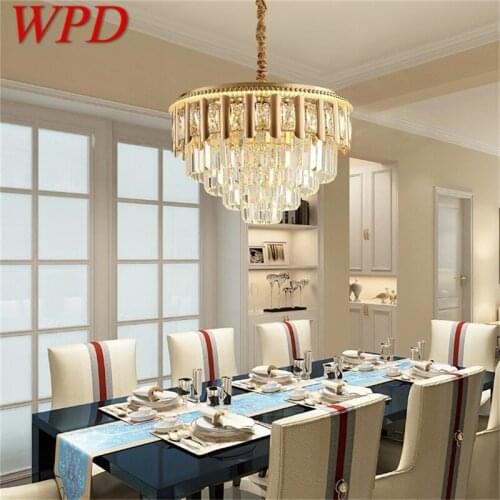 WPD Chandelier Lighting Pendant Lamp Postmodern Gold Luxury Home LED Fixture for Living Dining Room