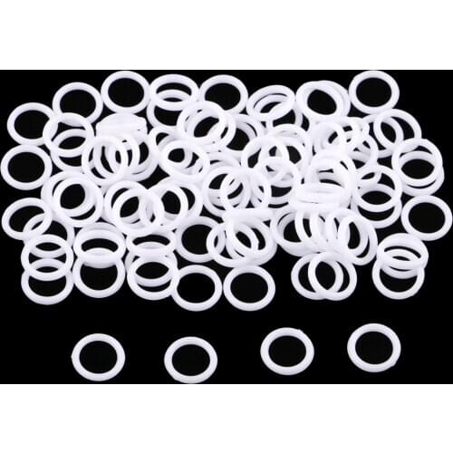 100 Pieces Nylon Bra Lingerie Strap Clip Slider O Ring Buckle Bikini Fastener 6mm