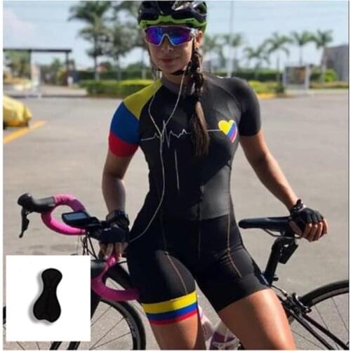 Womens Triathlon Short-sleeved Cycling Jersey Jumpsuit Racing Jersey Sweatshirt Ciclismo Feminino Cycling Jersey Set