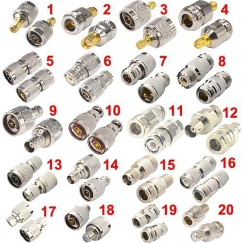1Piece Adapter N to SMA / UHF PL259 SO239 / BNC / TNC / F TV Male plug & Female jack RF Coaxial Connector For Radio
