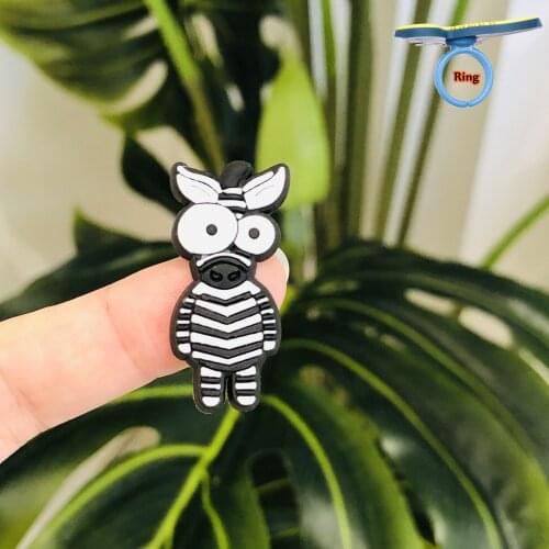 1PCS PVC Lovely Zebra Crocodile Finger Accessories Jewelry Birthday Finger Ring Adjustable Ring For Boys Girls Cute Trinkets