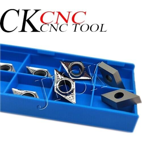 10pcs DCGT11T304-AK H01 CNC processing non-ferrous metal lathe Milling blade tools carbide turning Inserts Used for Aluminum