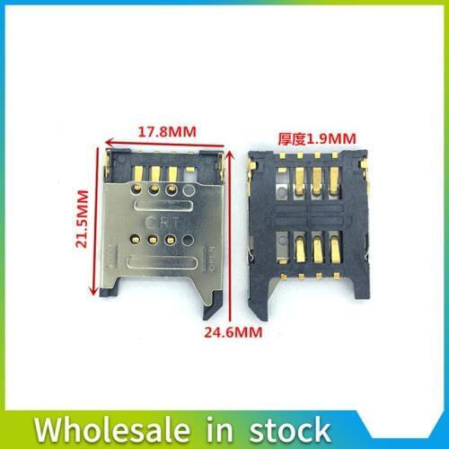 10PCS Big SIM Flip 6PIN Card Socket Child Smart Watch Connector Slot Tray Holder Adapter FFC FPC Smartphone Repair Accessory