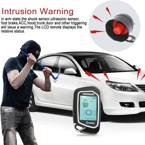 2 way keyless entry system dc12v car alarm keyless entry lcd pager display vibration alarm universal car auto