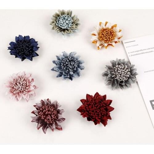 30pcs 65mm Big Fluffy fabric sunflower Hair Flower For Kids Hair Accessories Fabric Flowers For Kids Headbands DIY