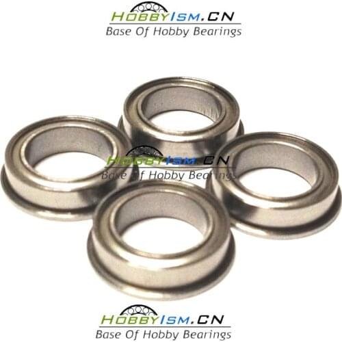 4PCS Flanged 4X7X2.5 Metal Shields Flange Bearings ABEC-3 MF74 ZZ