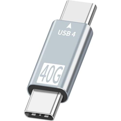 40Gbps USB 4.0 Type-C Adapter Male To Male Data Sync Converter for Laptop Compatible with USB Data Transfer 2.0 USB 3.1