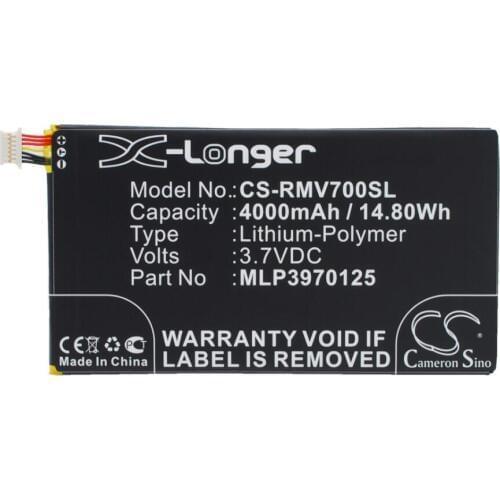 Cameron Sino 4000mah battery for VERIZON Elipsis QMV7A 7in QMV7B MV7A QMV7A 8GB MLP3970125 batteries