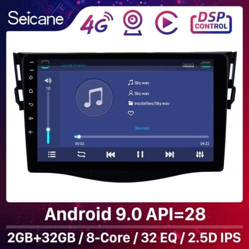 Seicane 9 Inch 2din Android 9.0 Car Radio For 2013 Toyota RAV4 HD Touchscreen GPS Navi Multimedia Player Support Bluetooth Wifi