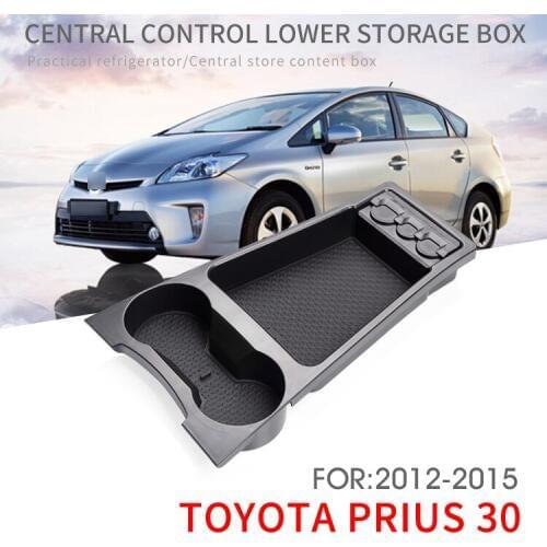 Car Center Console Control Cup Holder Slot Organizer Storage Box For Toyota Prius 30 Series 2012-2015