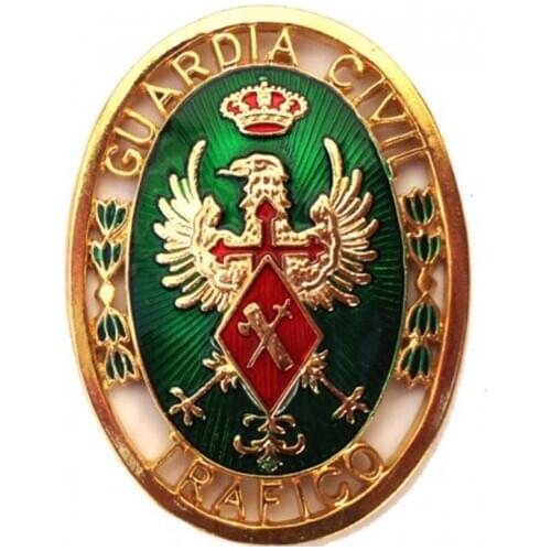 New Brooch Launched 1.57" * 2.08" Spanish Traffic Commander Brooch Badge Army Fan Metal Logo Epaulette Badge armada española