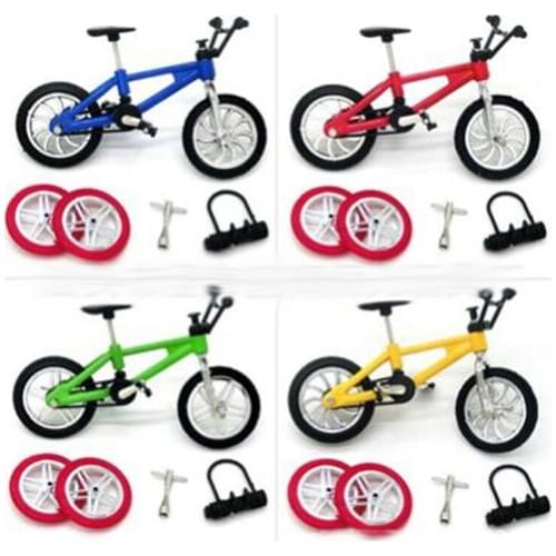 1PC Simulation Alloy Finger Bikes Hand Mountain Bike Model Children Mini Size Fingerboard Bicycle Toys With Brake Kids Toy Gifts