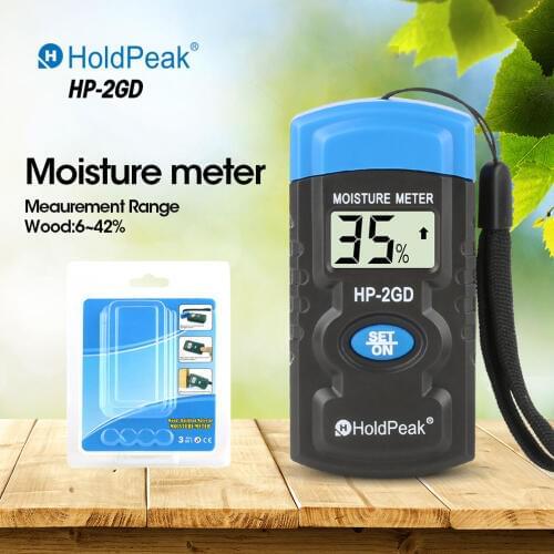 RZ Wood Moisture Meter Building Material Portable Digital Wood Water Temperature Tester Timber Hygrometer Wood Moisture Meter