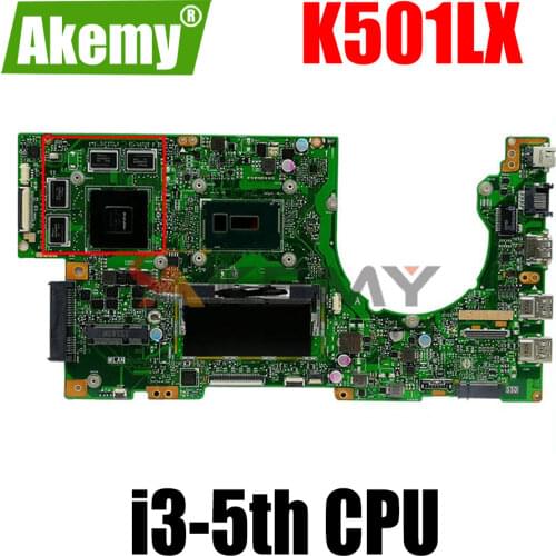 K501LX 4GB RAM I3-5010 CPU GTX950M mainboard for ASUS K501LN K501LB A501L K501L V505L mainboard Notebook motherboard 100%Test OK