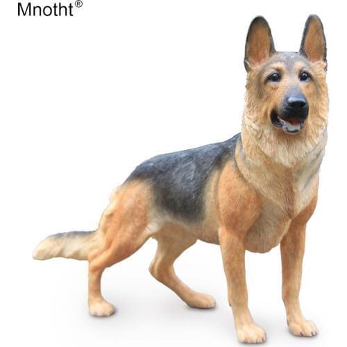 Mnotht Mini Dog Collection 1/6 Germany Shepherd Wolf Dog Model Blackback Animal Resin Toy Accessory for Action Figure Gift m5n
