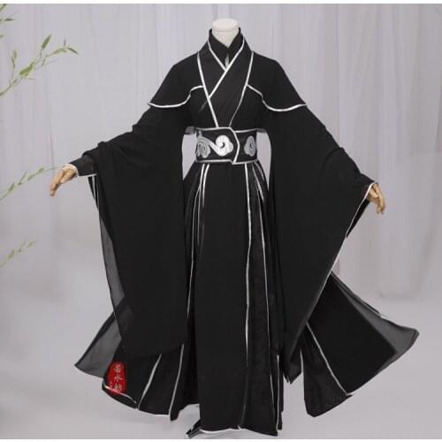 Anime Tian Guan Ci Fu He Xuan Cosplay Sha Po Lang Chang Geng Costume MO DAO ZU SHI Song Zichen Costumes Black Hanfu Adult Outfit
