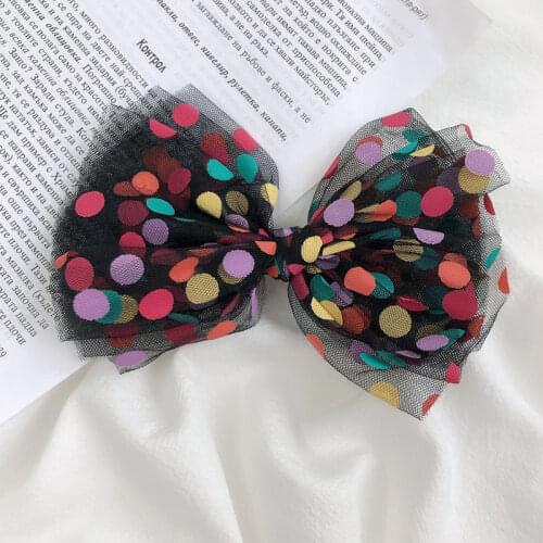 Colorful dot mesh hair tie hair bandana on the head hair clip hair accessories wrinkle Kawaii accessories hair Korea hair ribbon