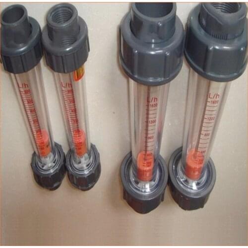 LZB-15S Plastic Flowmeter Water Rotameter ( Long Tube BSP thread Connection) Flow range 10-100L/h,LZB15S Tools Flow Meters