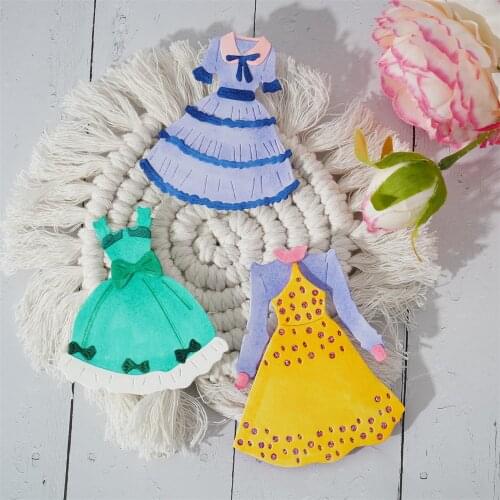 4pcs Beauty Dress Ladies Long Skirt Metal Cutting Dies Life Elements For Techo Diary Card Gifts Making Crafts Dies Cut Embossing