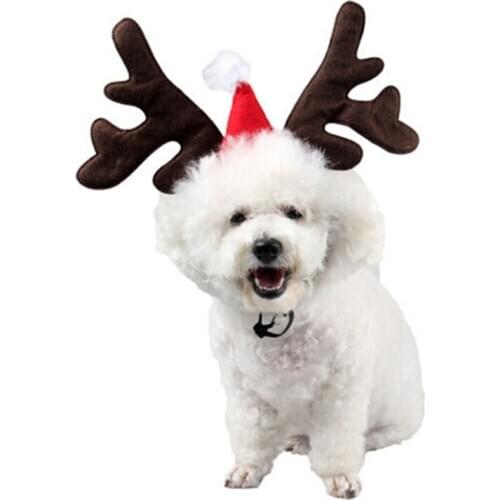 Fashion Pet Supplies Cool Christmas Costume For Dogs Cat Accessories Antler Headband Christmas Decoration