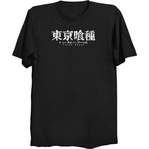 Horror T Shirts Tokyo Ghoul Streetwear Printed Men T-shirt Japan Anime Kaneki Ken Hip Hop Harajuku Summer Tshirt