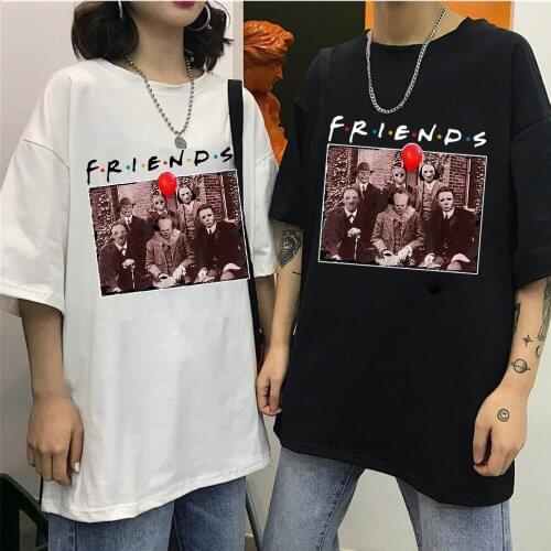 Halloween Horror Friends TV Show Men/Womens T-Shirt O- Neck Short Sleeved Matching T-Shirt Graphic Tops