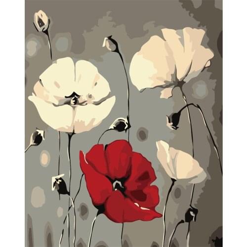 Swastika True Flower Street Frame Painting By Numbers Canvas Colouring Landscape Handpainted Artwork Diy Gift Wall Home Decor
