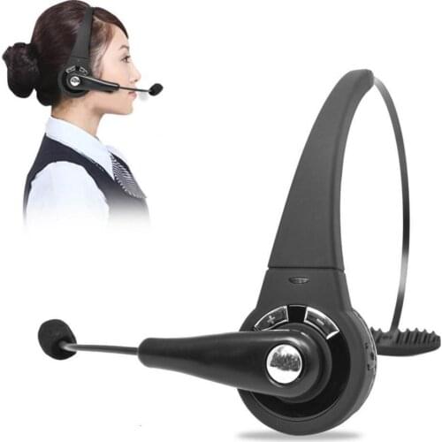 Over-Ear Bluetooth Call Center Headset Wireless Hands free Stereo Office Headphones with Microphone For-PS3 Game 12h Talk