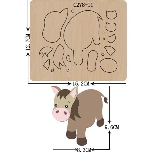 New donkey Wooden die Scrapbooking C-278-11 Cutting Dies