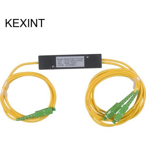 Wholesale customize coupler fiber optic FBT coupler 1*2 Fiber SM 3.0 1310/1550 with connector SC/APC / 20pieces