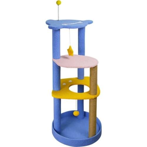 Sisal cat climbing frame cat litter cat tree cat shelf with nest integrated large multi-layer cat climbing column cat jumping ca