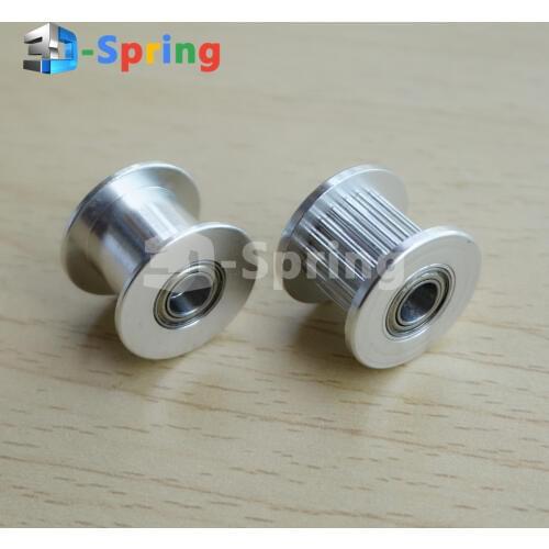 GT2 Idler Pulley 20 Teeth Toothless 3mm 5mm 8mm Bore 10mm Width Timing Pulley Wheel Aluminum for 3D Printer
