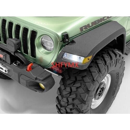 Rc Toys Body Shell Front Wheel Eyebrow & LED Light For Rc Car AXIAL SCX10 III JEEP-WRANGL Car Shell Mud Guard Fenders PartER