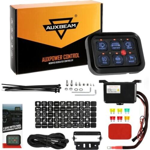 Universal 6 gangs Switch Panel On-Off Control Power System Slim Electronic Relay System for SUV CAMPER RV MARINE