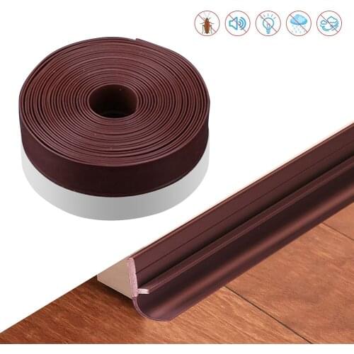 Door Window Bottoom Seal Strip Self Adhesive Sealing Tape Windproof Insect Proof Sound Insulation Blocker Weatherstrip