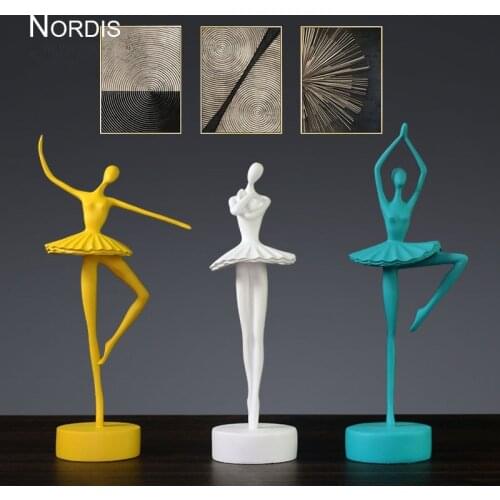 WU CHEN LONG Modern Abstract Ballet Dancer Figurine Resin Ballerina Statue Decor Home Art Craft OrnPresent Accessories R4124