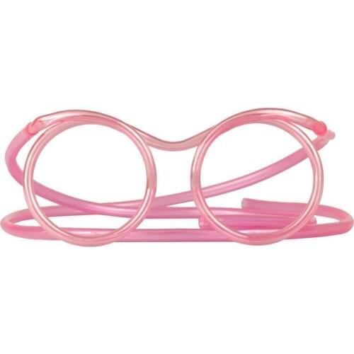 Funny Glasses Straws DIY Plastic Soft Drinking Juice Tube Cartoon Crazy Eye Glasses Kids Gift Novelty Toys Bar Party Supplies