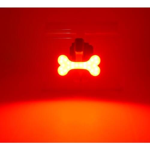 WasaFire Bicycle Rear Tail Light Bone Shape Mountain Road Bike Light USB Rechargeable Multi Lighting Modes Cycling Flash Lamp