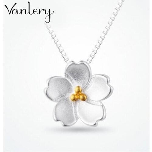 Fashion Long Cheery Flower Necklace Pendant For Women Choker Necklaces Holiday Beach Statement Boho Jewelry 2021