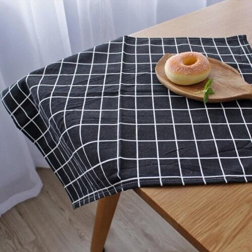 Fashion Morden 40x60cm Simple Cotton Linen Napkin Placemat Dining Table Background Cloth Decor Dust Cover Towel Kitchen Supplies