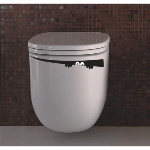 1PC HOT diy Funny Peep Monster Toilet Bathroom Vinyl Wall Sticker Decal art Removable Home Decoration