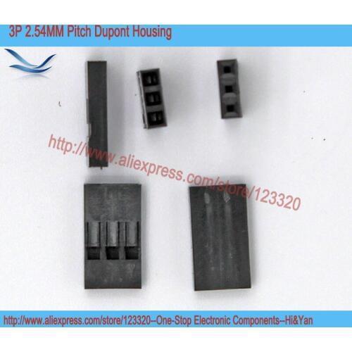 1000pcs/lot 3P Dupont Housing Dupont Shell Plug Connector For Jumper Wire Cable Pitch 2.54mm